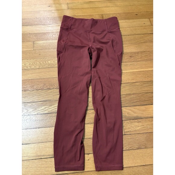 Lululemon Size 6 Leggings Red 23" - Picture 1 of 4